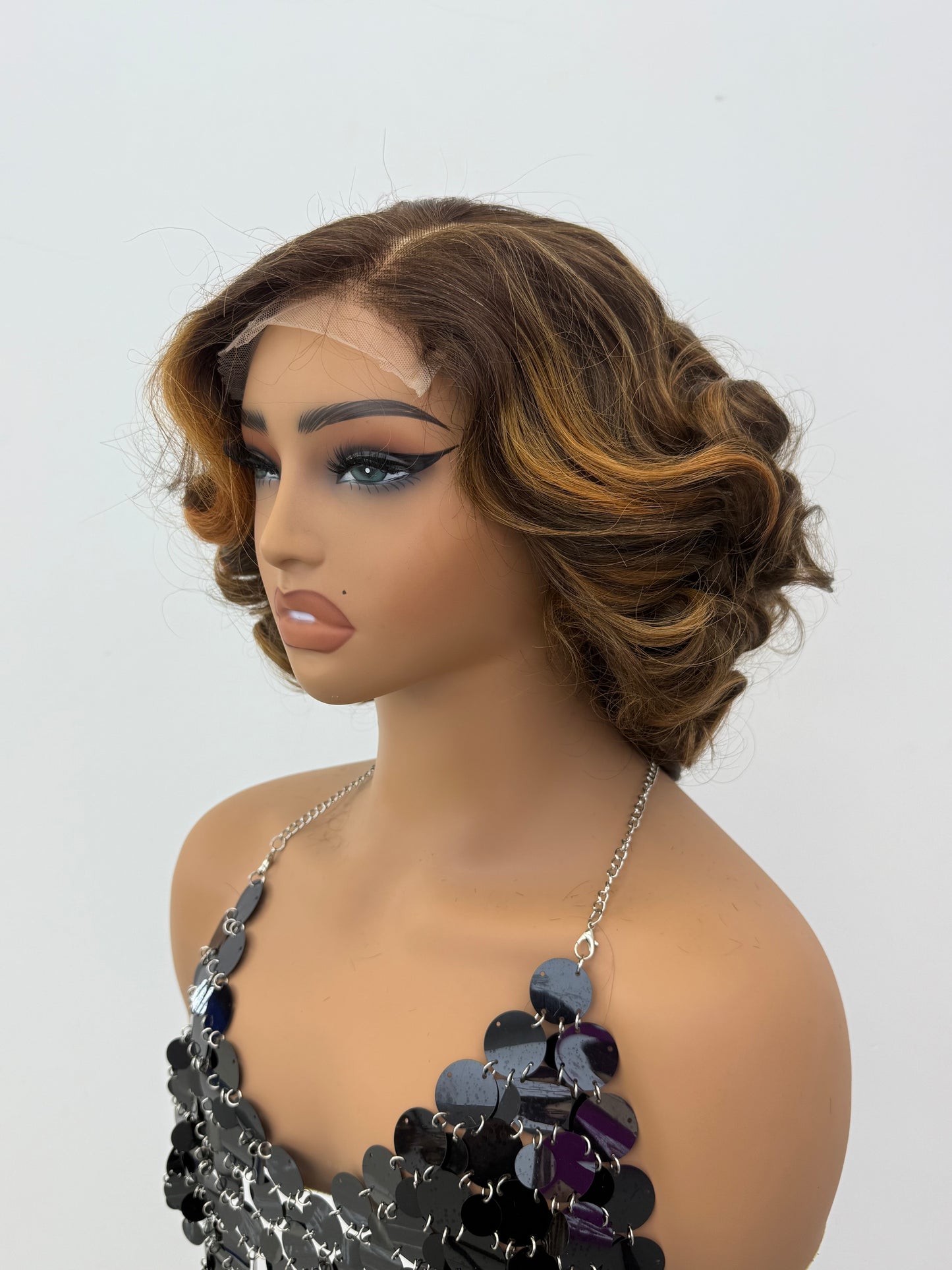 5×5 glueless lace sdd wig 14inch
