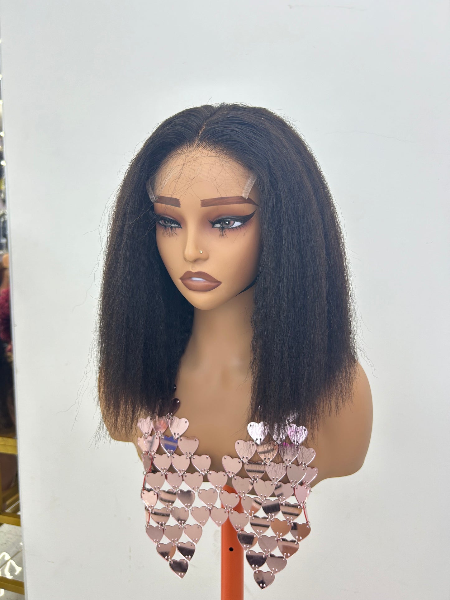 5×5 HD glueless lace wig 14inch