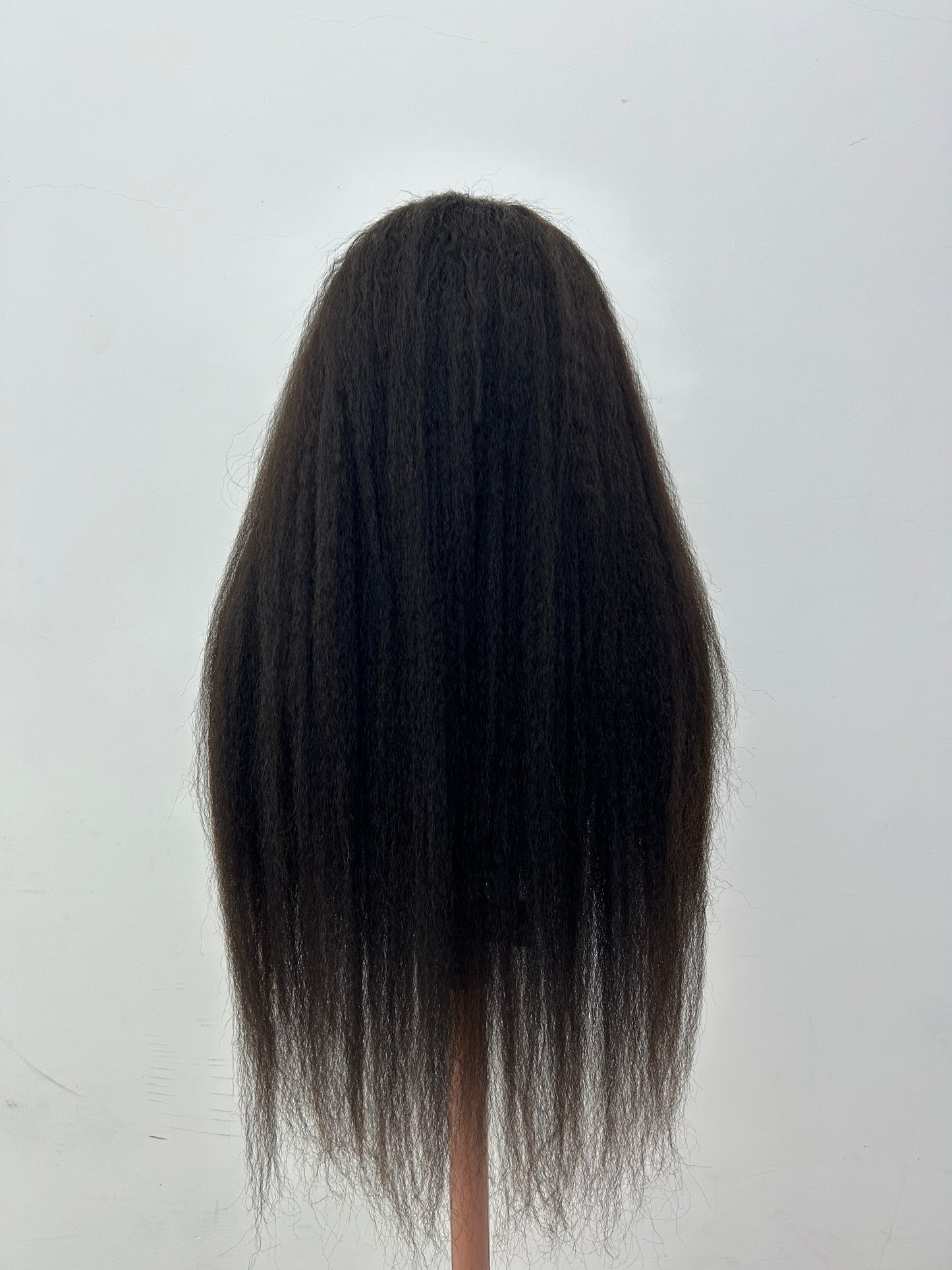 5×5 HD glueless lace wig 30inch kinky straight