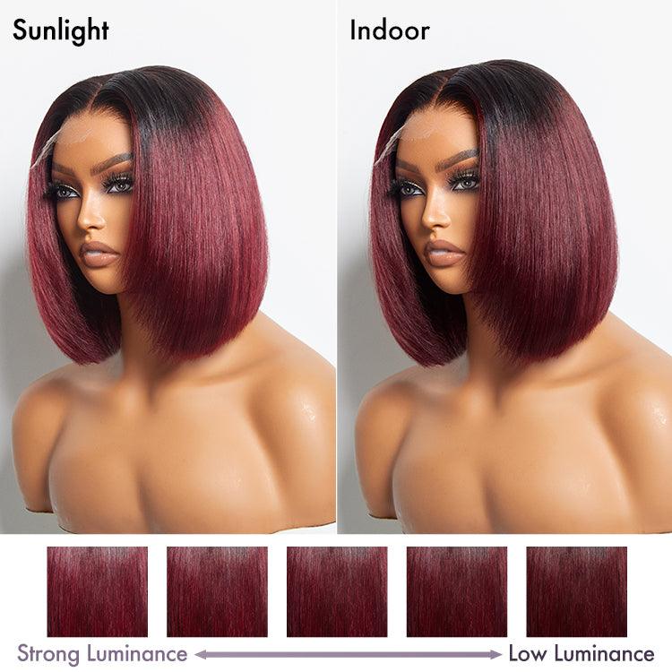 Ombre Dark Red Silky --test