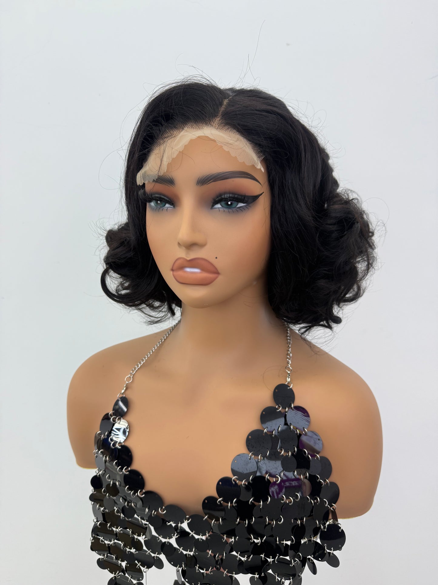 5×5 glueless lace sdd wig 14inch