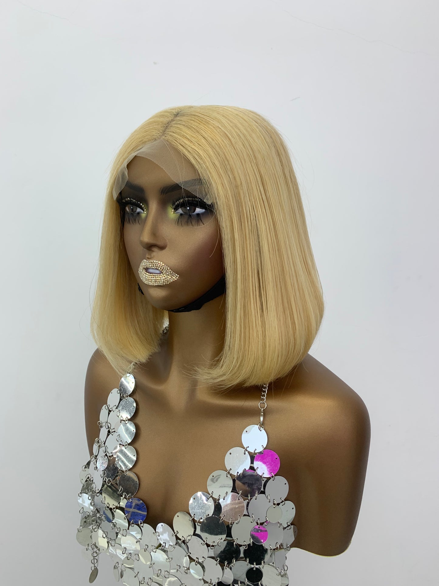 5×5 lace add bone straight bob wig