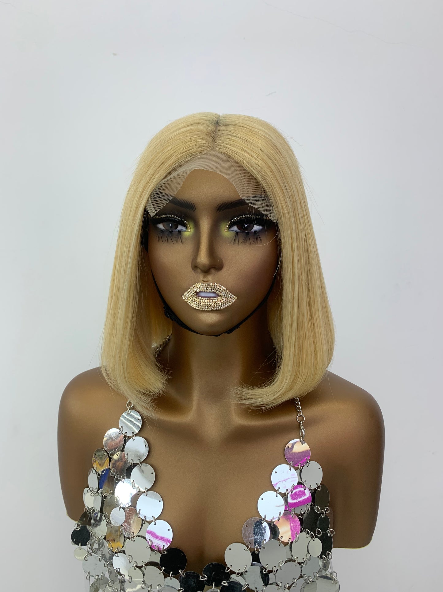 5×5 lace add bone straight bob wig